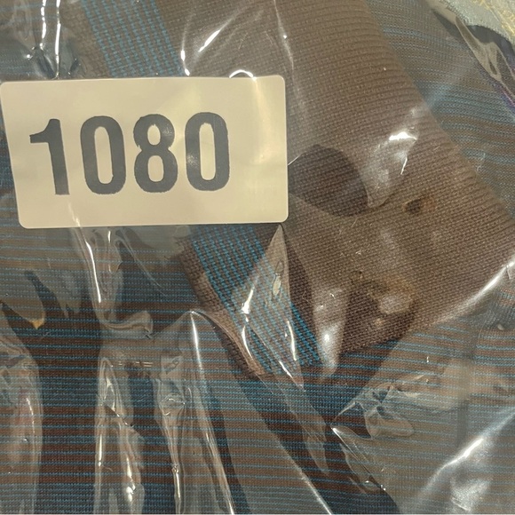 Descente Polo Size XL Blue Brown Short Sleeve  Collared Neckline ButtonDown - Picture 6 of 6